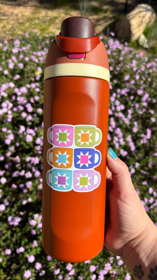 Quilt Mug Sticker