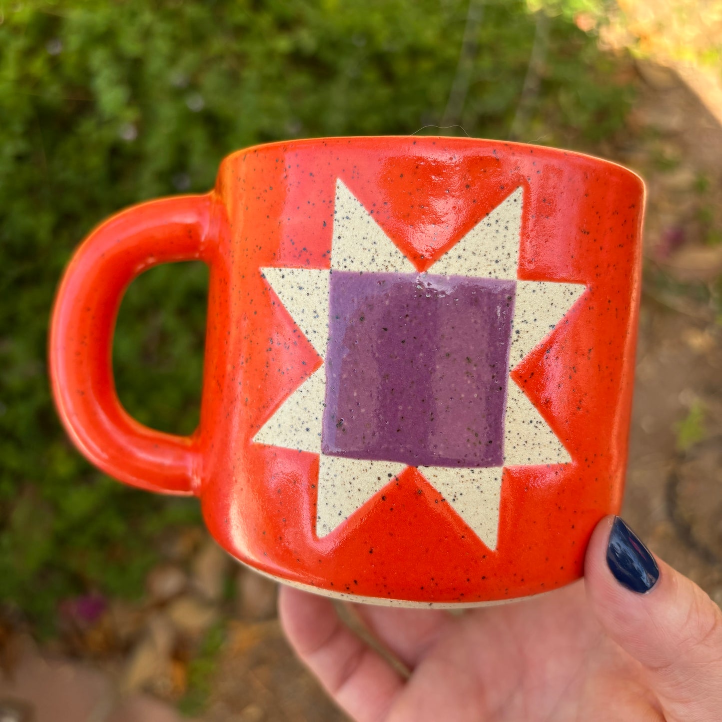 Hot Red Quilt Mug *Preorder*