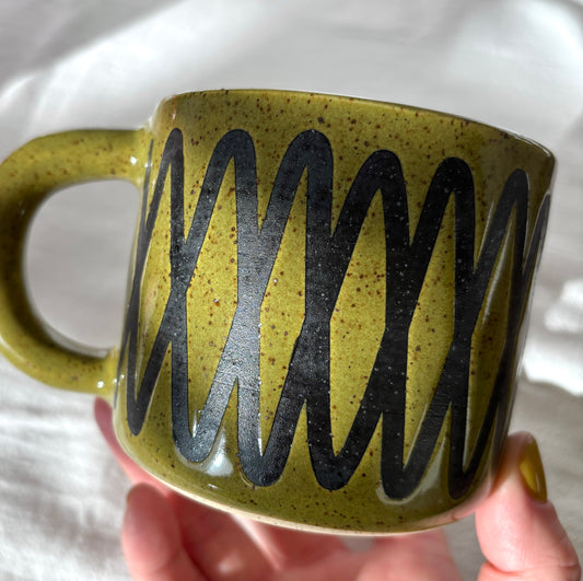 Criss Cross Mug GREEN