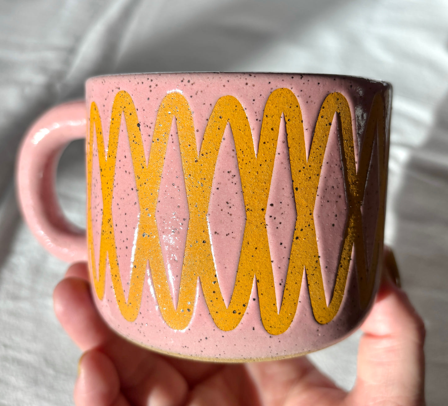 Criss Cross Mug PINK