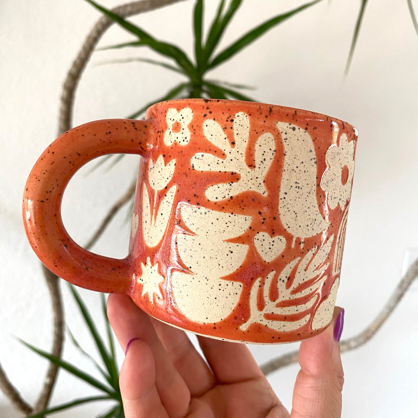 Flora + Fauna Mug - DARK CORAL