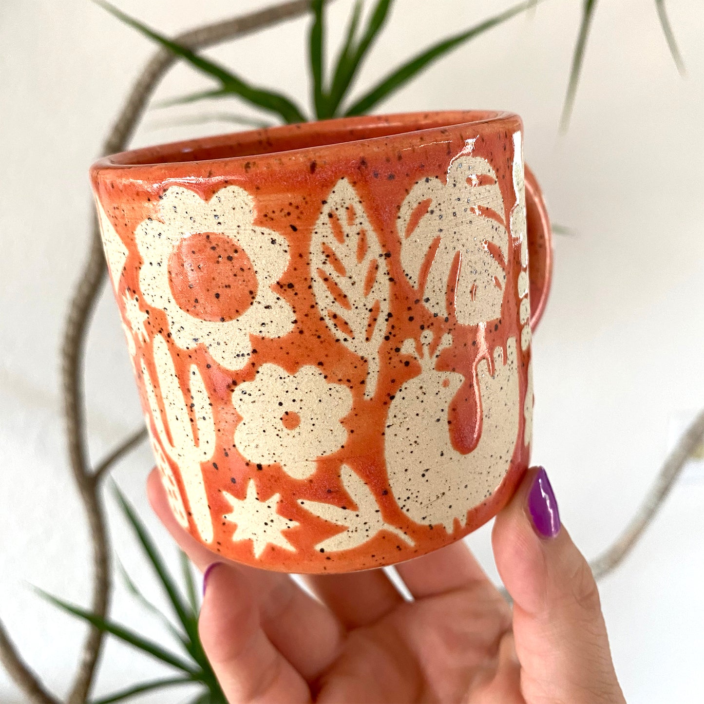 Flora + Fauna Mug - DARK CORAL