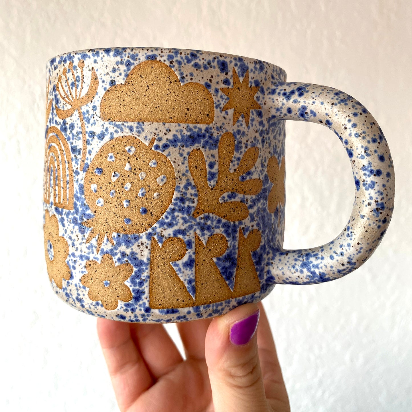 Flora + Fauna Mug - BLUE SPECKLE