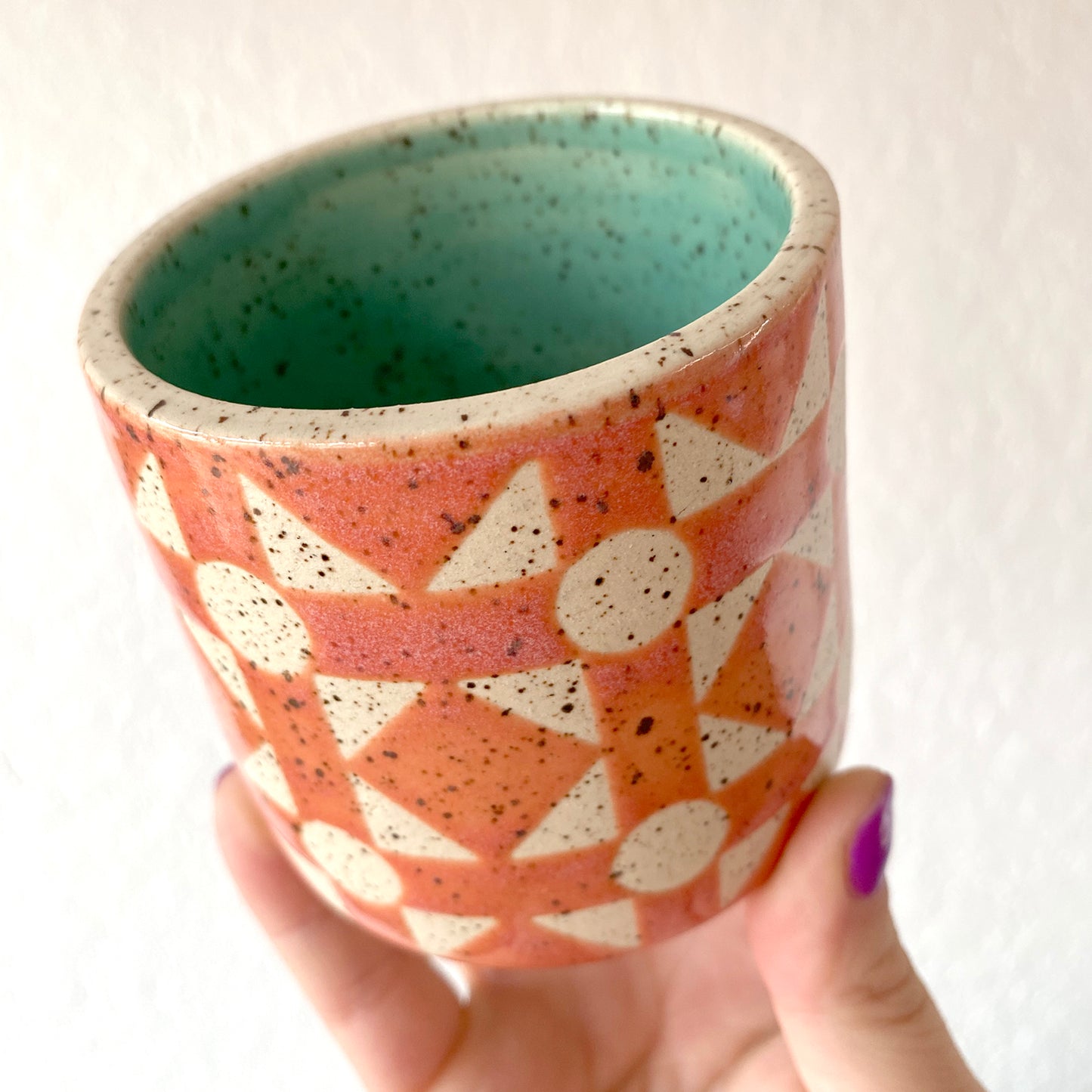 Lisbon Tile Cup - DARK CORAL
