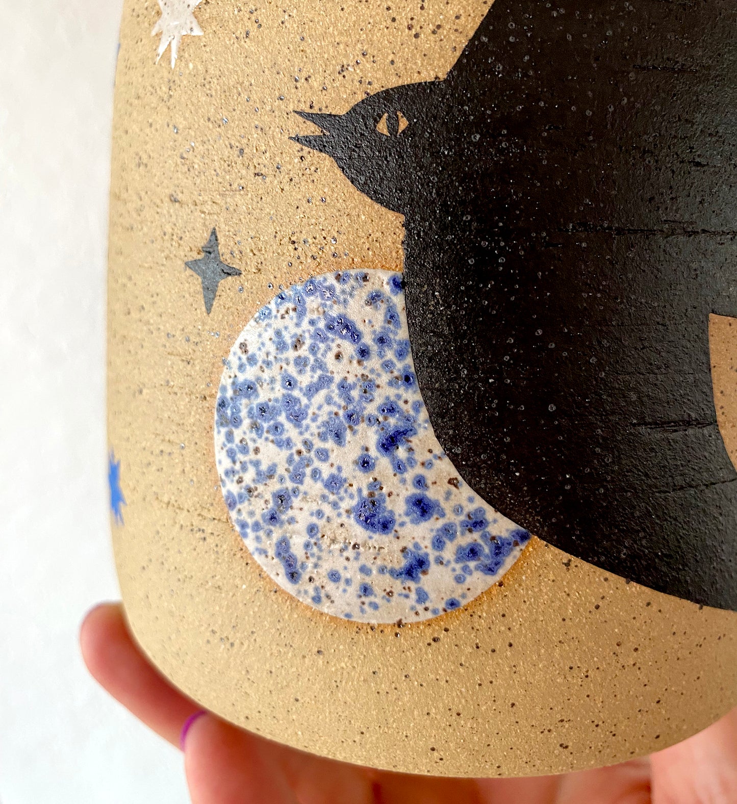 Bluemoon Folk Bird Vase
