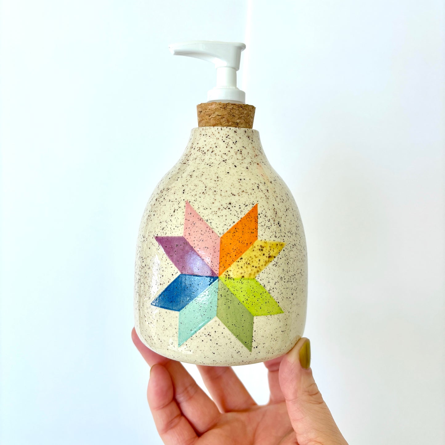 Quilt Star Soap Bottle
