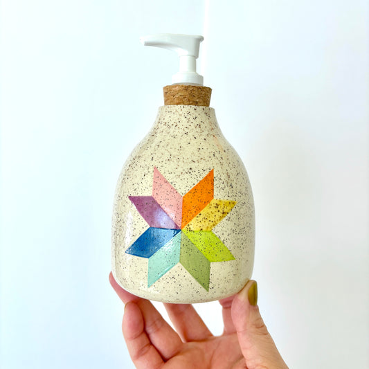 Quilt Star Soap Bottle