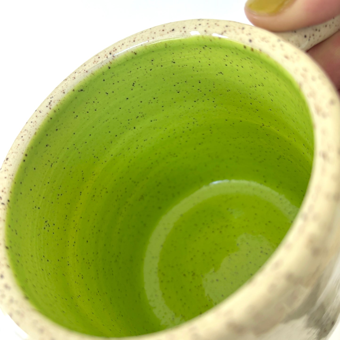 Quilt Star Mug (Green Interior)