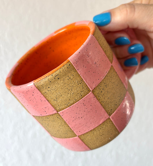 Checkers Mug - PINK