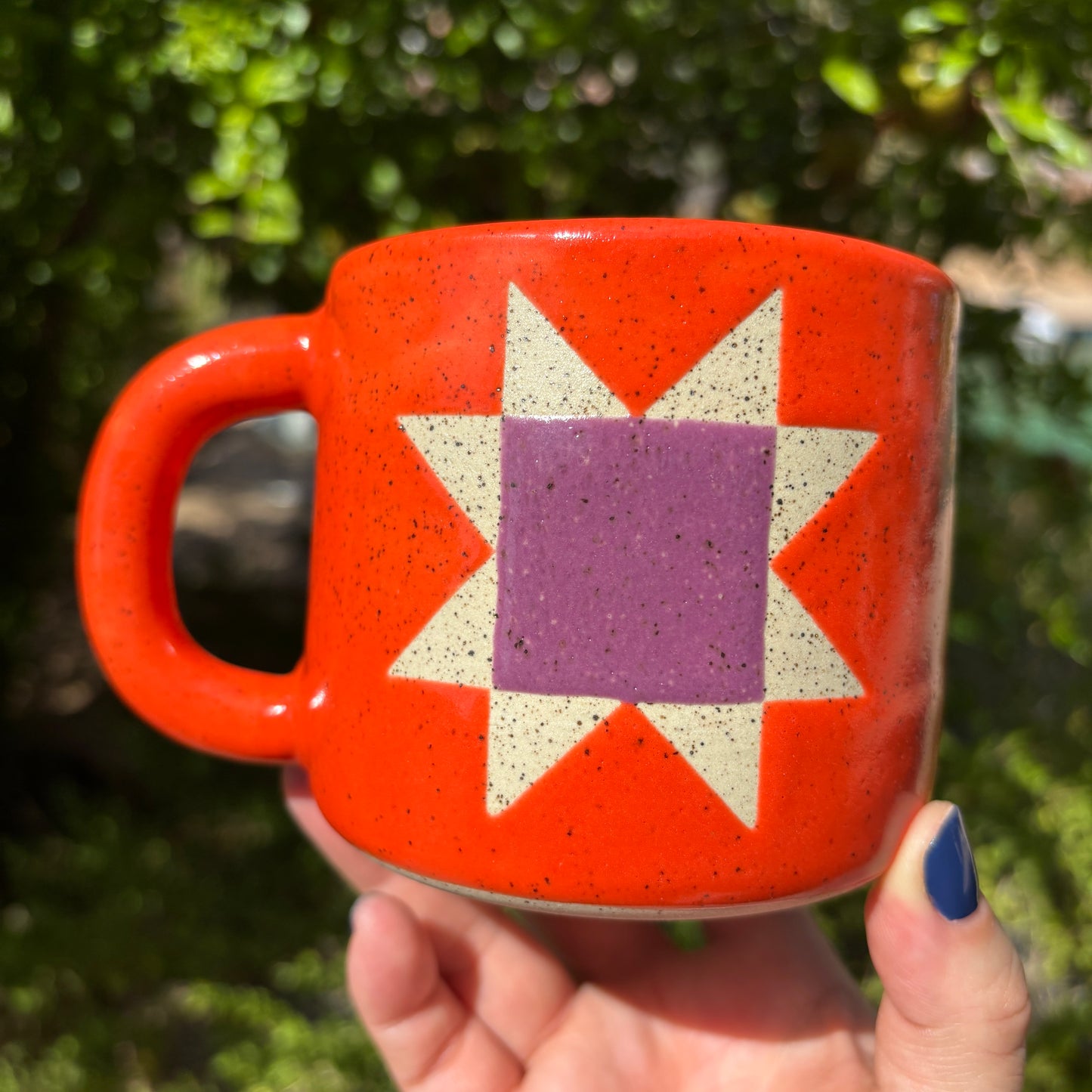 Hot Red Quilt Mug *Preorder*