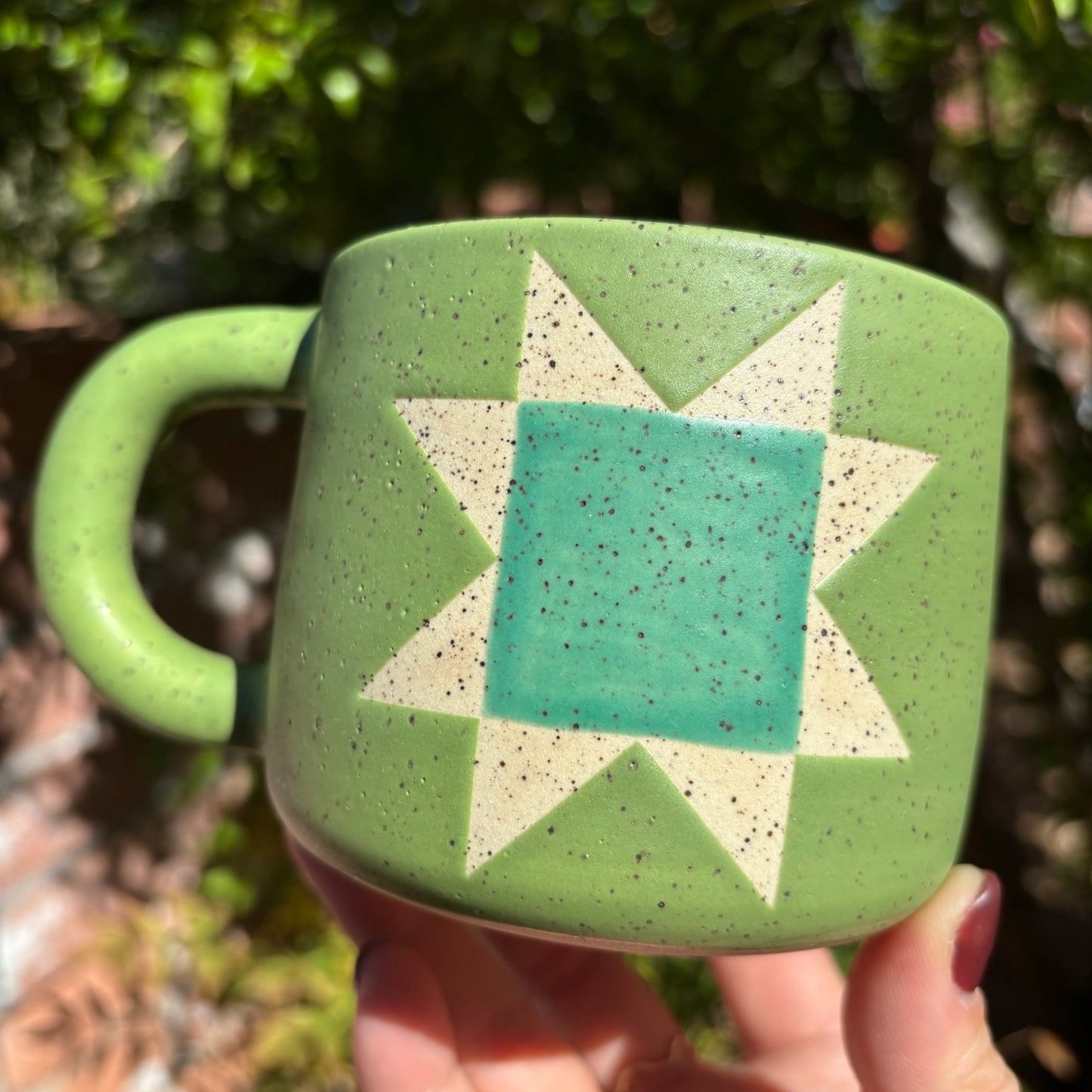 Moss Green Quilt Mug PREORDER