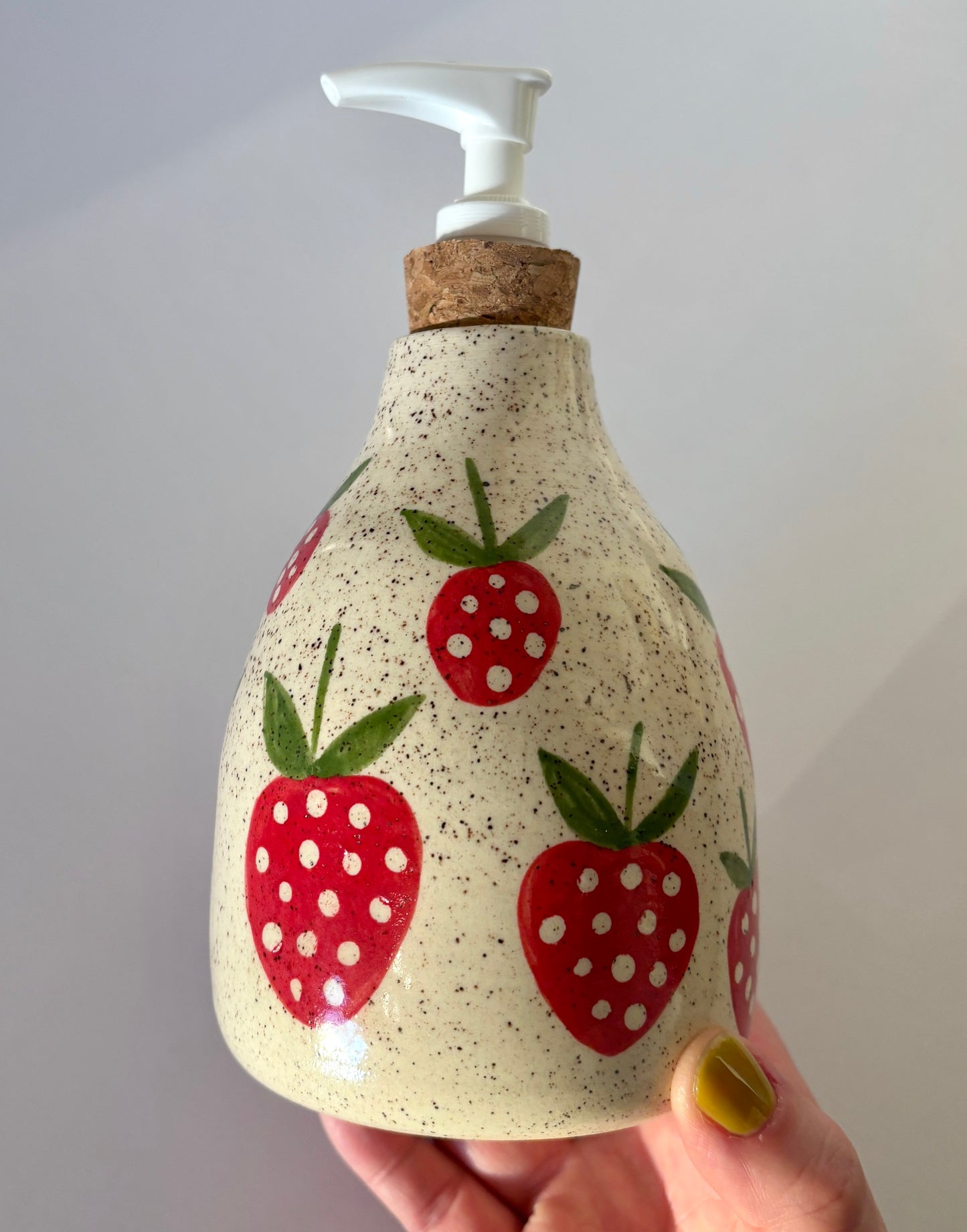 Strawberries Soap Pump Bottle