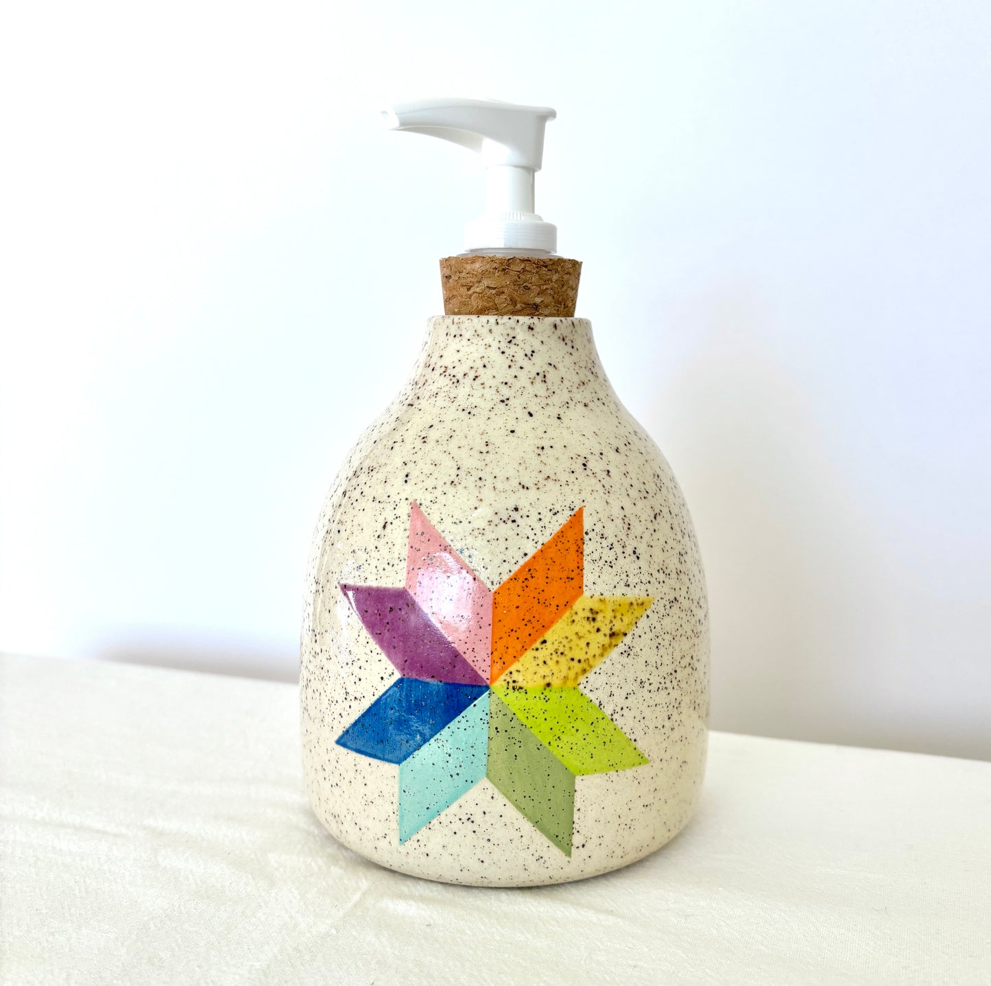 Quilt Star Soap Bottle