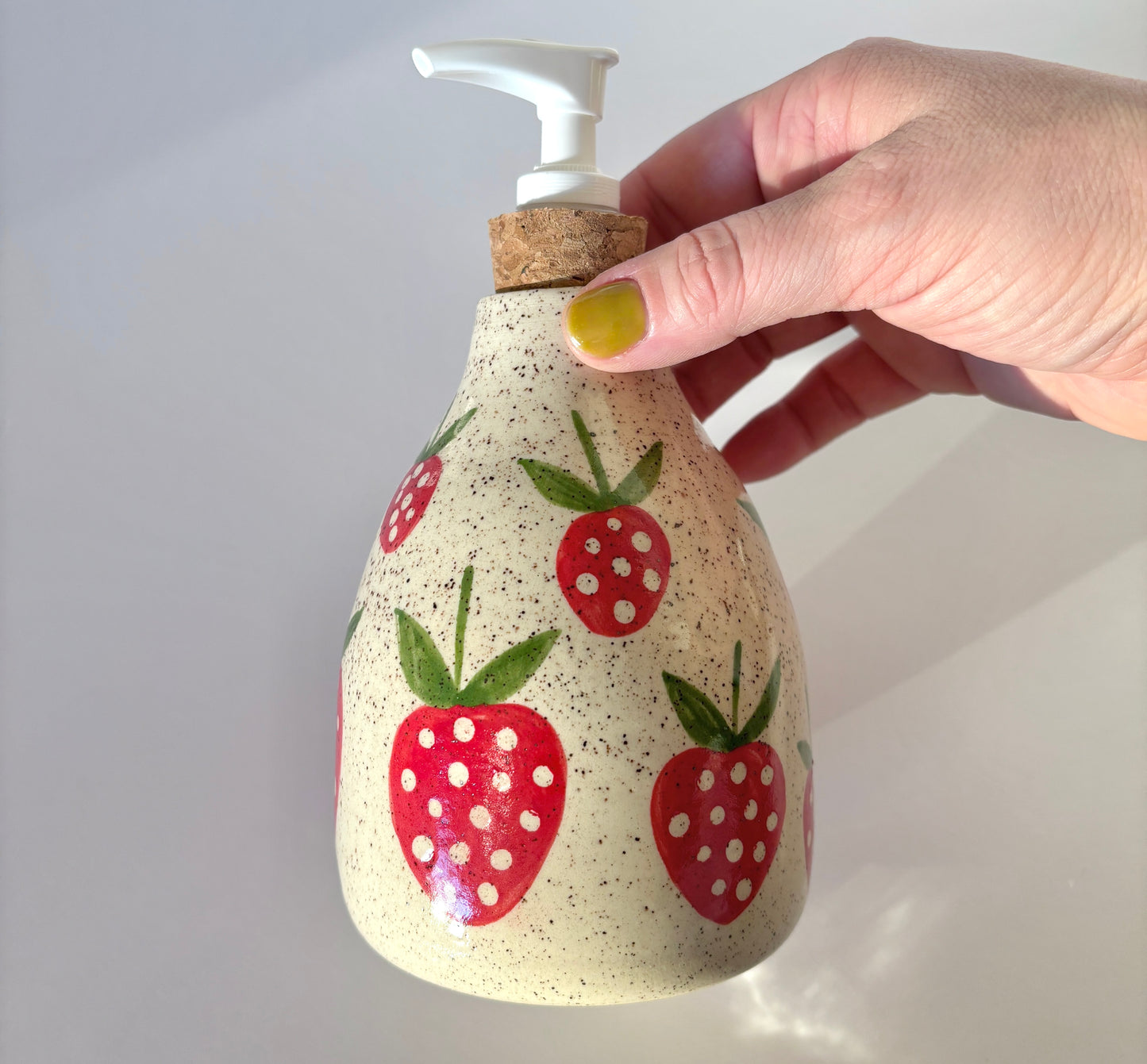 Strawberries Soap Pump Bottle