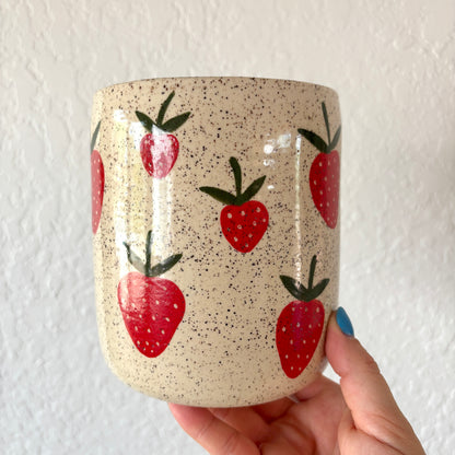Strawberry Utensil Crock - Scatter