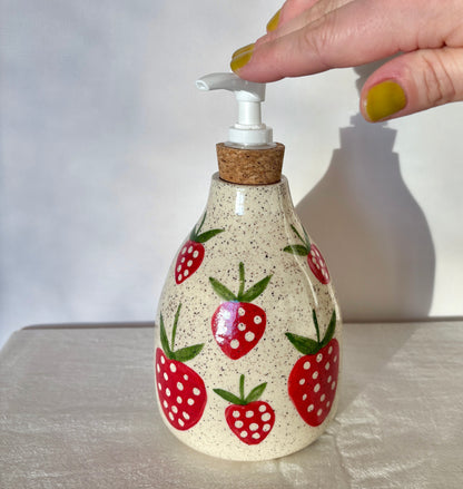 Strawberries Soap Pump Bottle