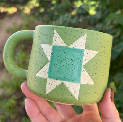 Moss Green Quilt Mug PREORDER