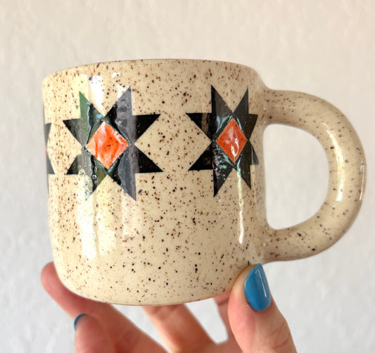 Quilt Diner Mug - RED