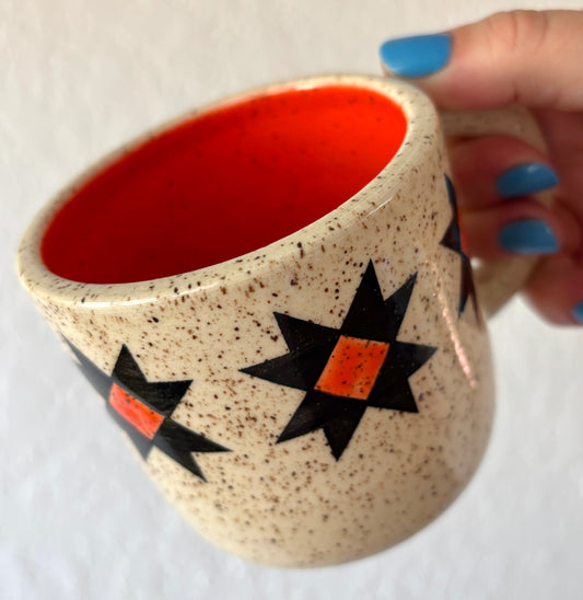 Quilt Diner Mug - RED