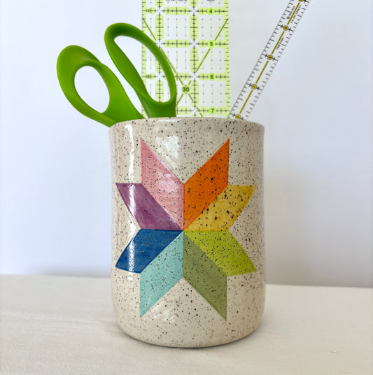 Quilt Star Vase #2