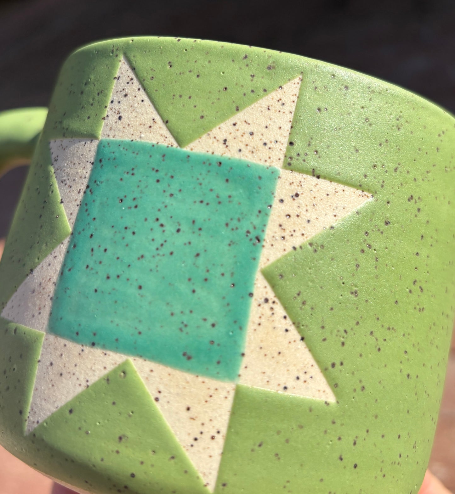 Moss Green Quilt Mug PREORDER