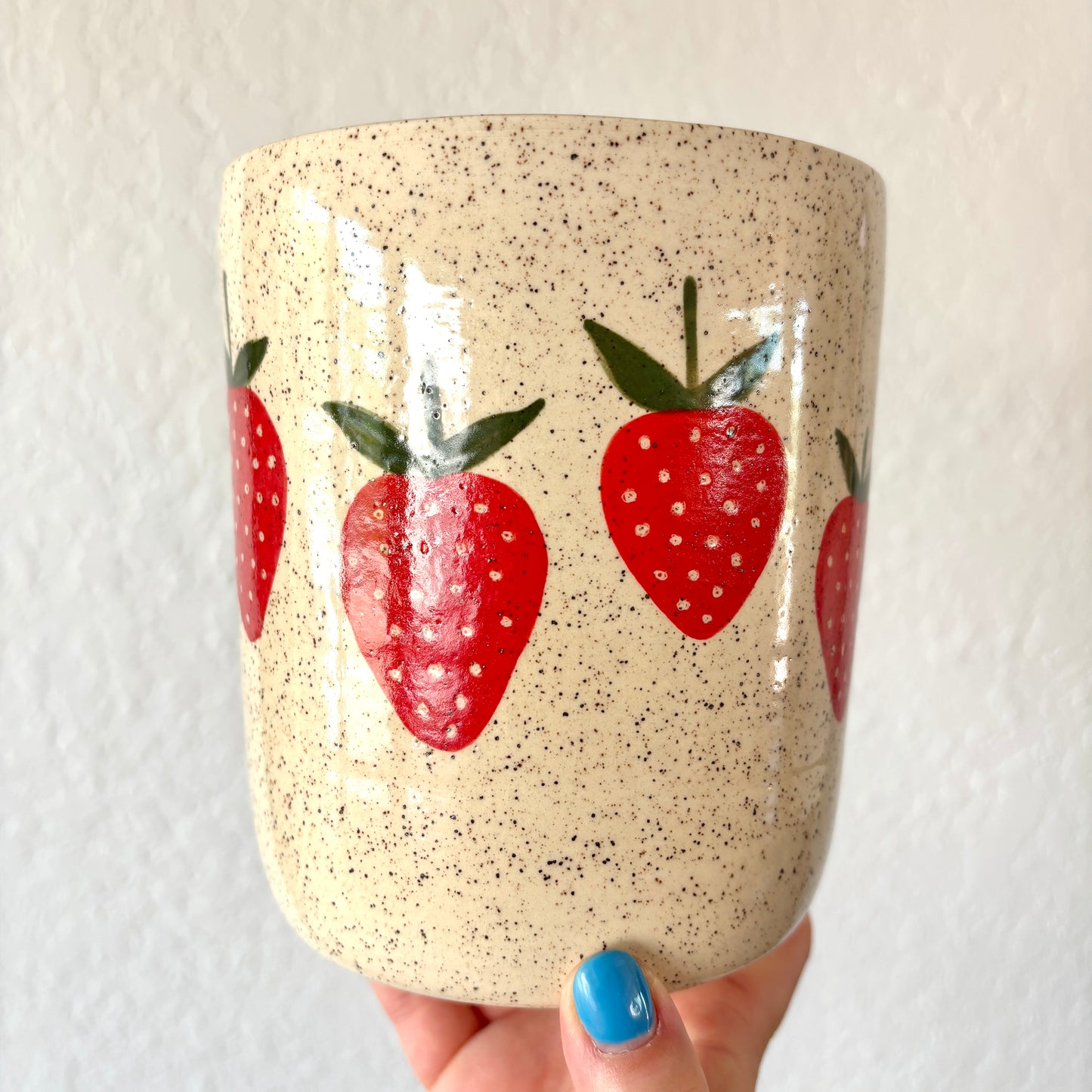 Strawberry Utensil Crock - Border