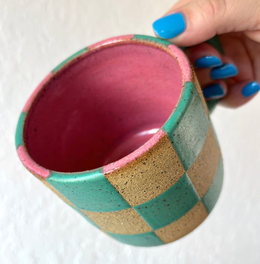 Checkers Mug - TEAL