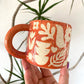 Flora + Fauna Mug - DARK CORAL