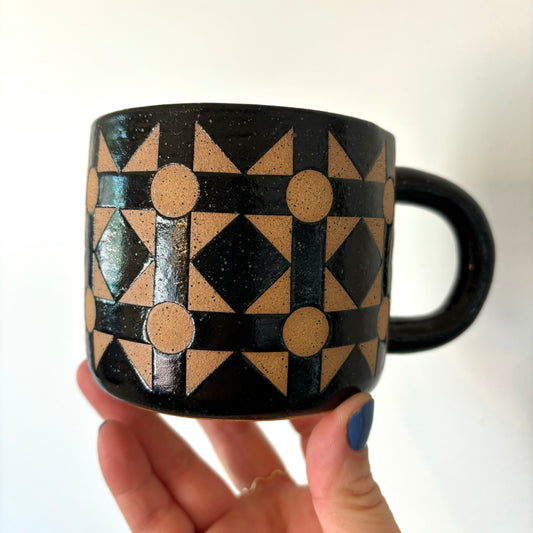 Lisbon Tile Mug - BLACK