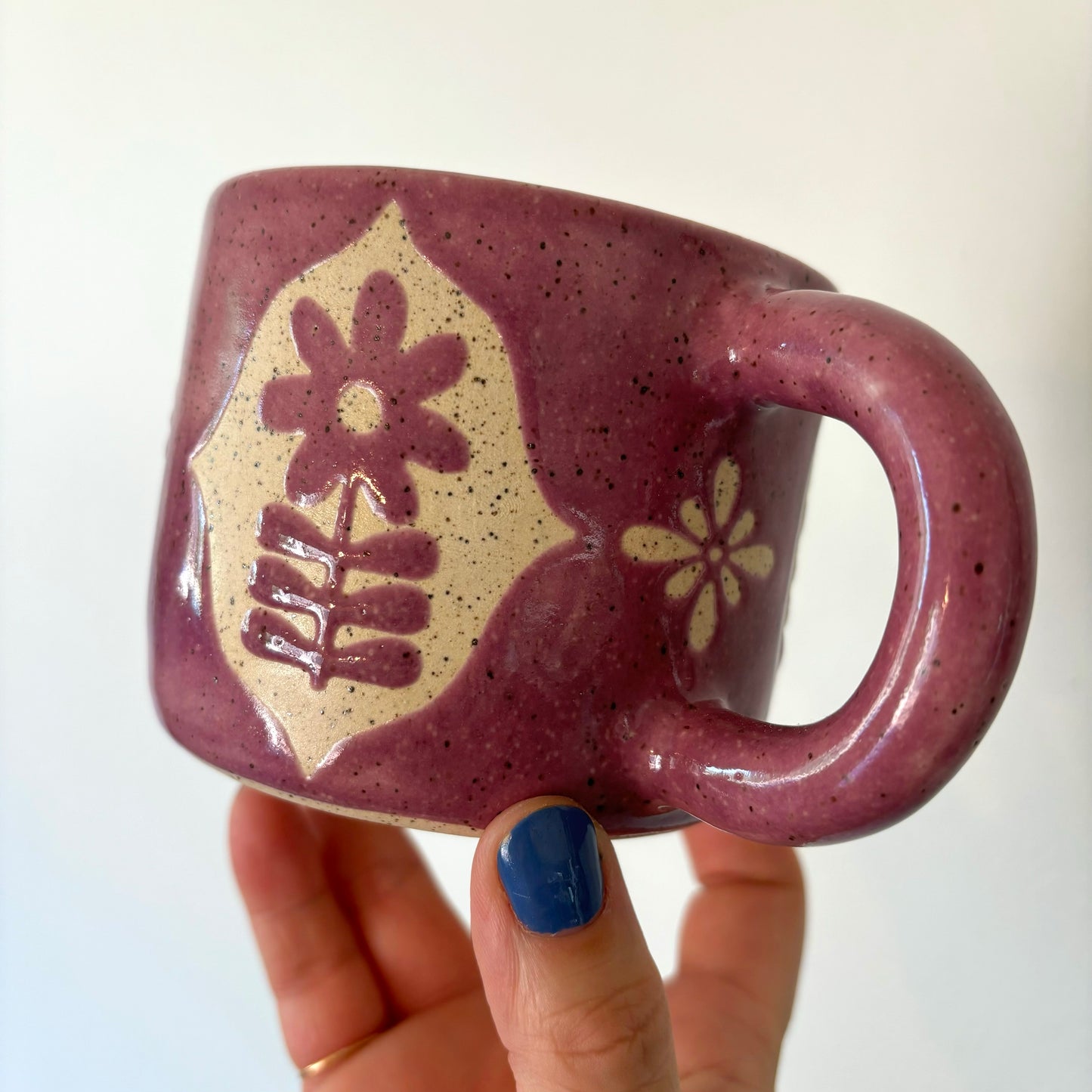 Folk Flower Mug - PURPLE