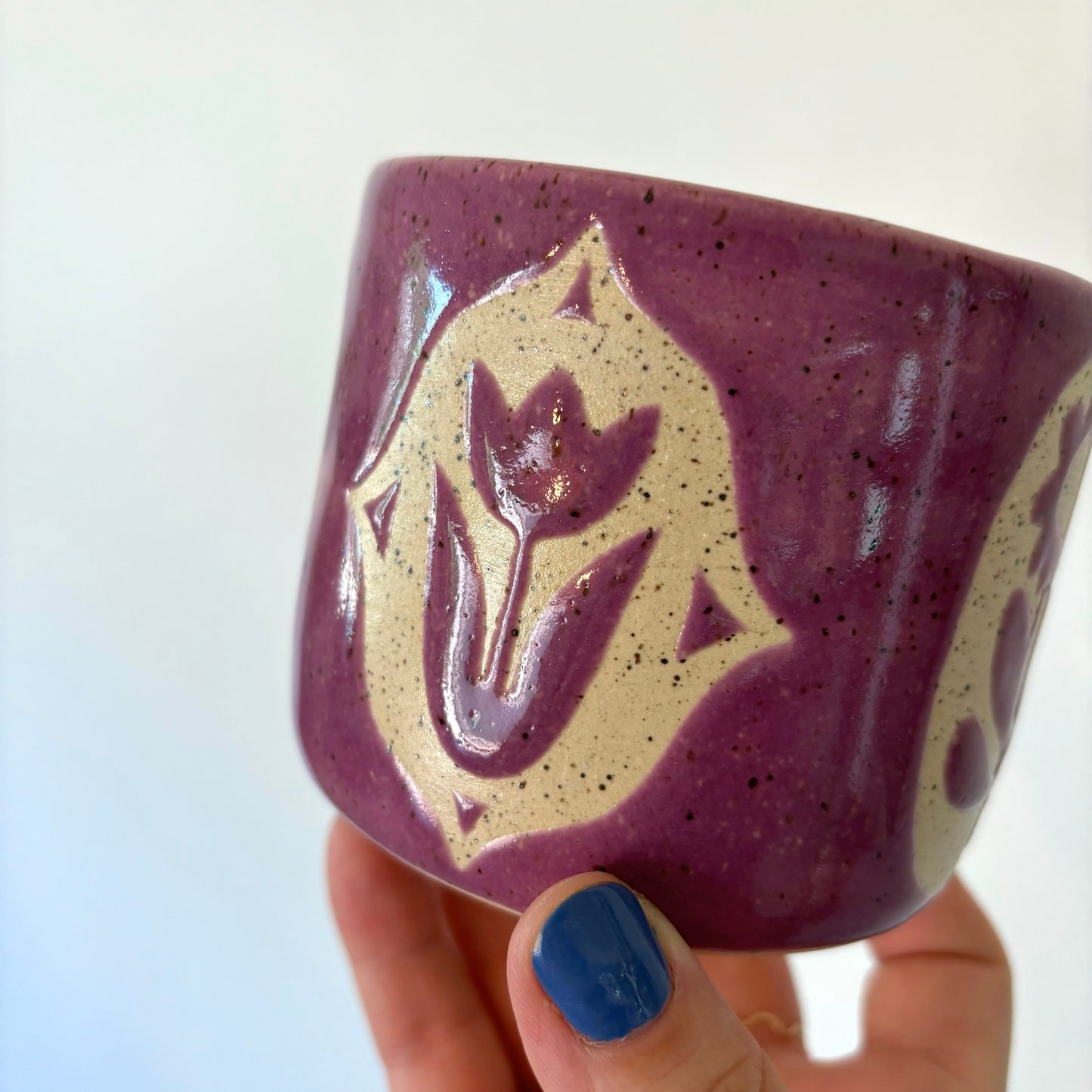 Folk Flower Mug - PURPLE