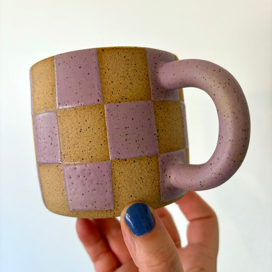 Checkers Mug - LAVENDER