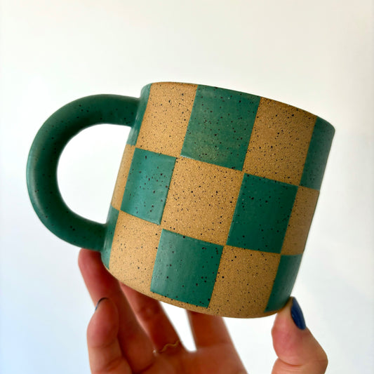 Checkers Mug - TEAL